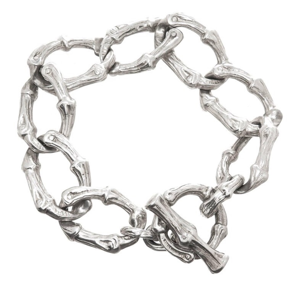 Tiffany & Co. sterling bamboo link toggle bracelet